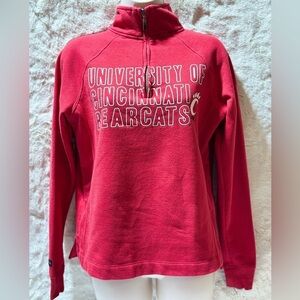 University of Cincinnati Bearcats Jansport 1/4 Zip Fleece Sweatshirt Small Unix